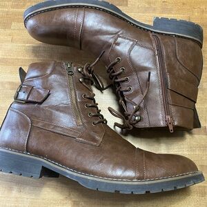Vostey Men's  Boots with Zipper